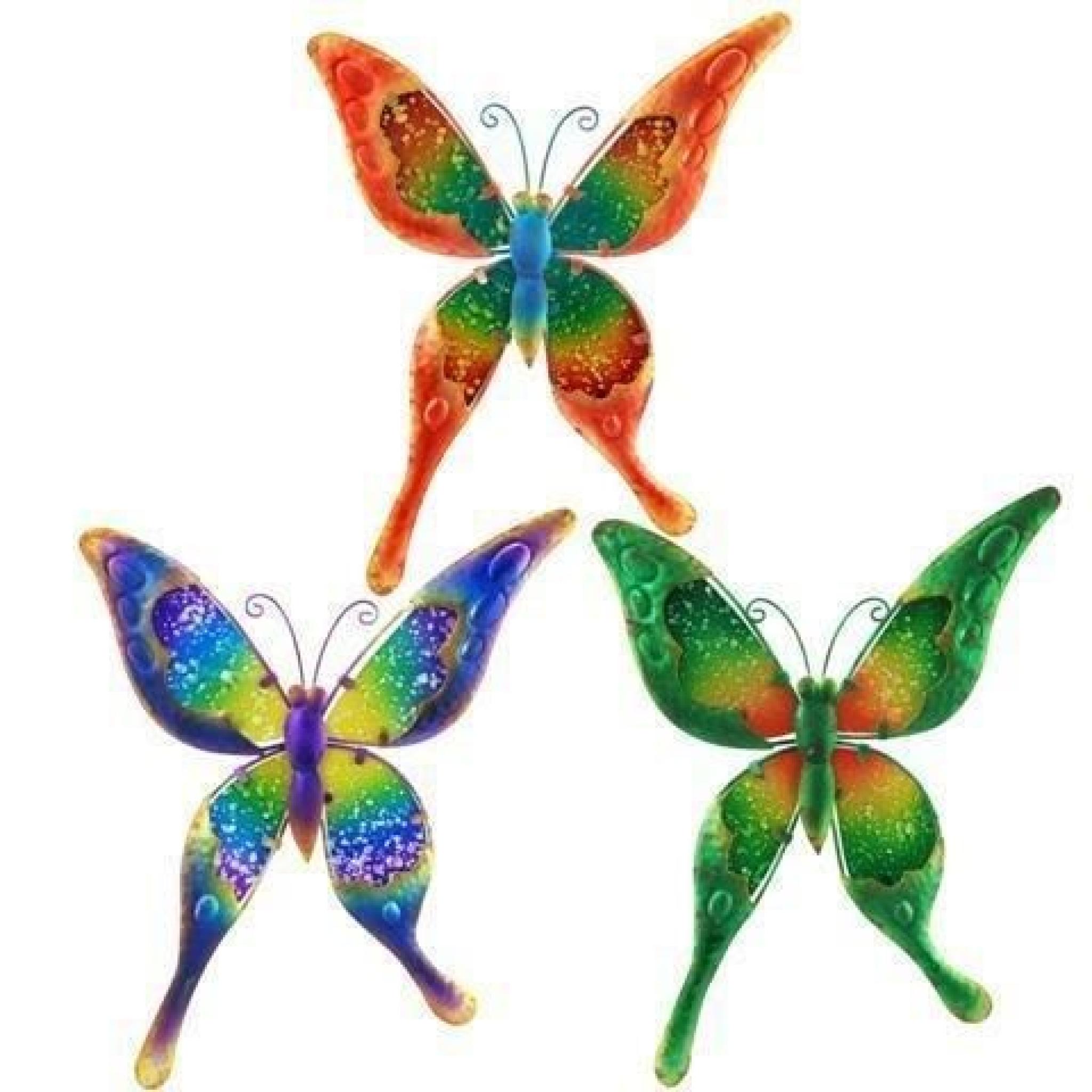 Applique Murale, Ornement, x3 Papillon 36 cm pas cher