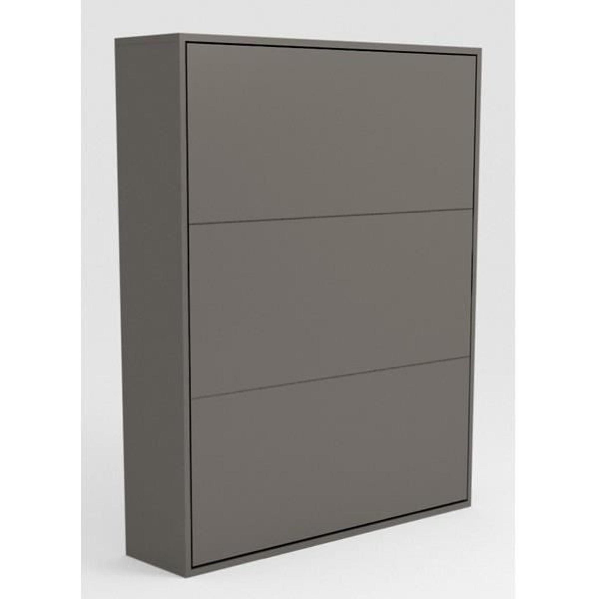 Armoire Lit Escamotable STONE 160x200 Gris pas cher