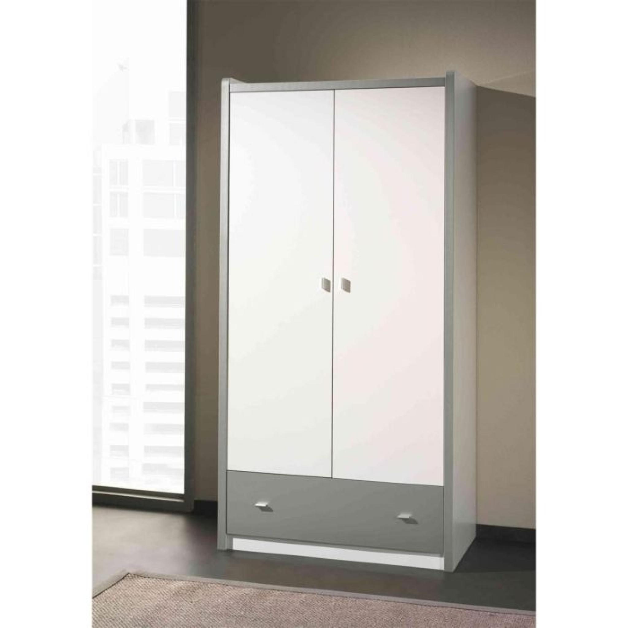 BONNY Armoire 2 Portes Bleue