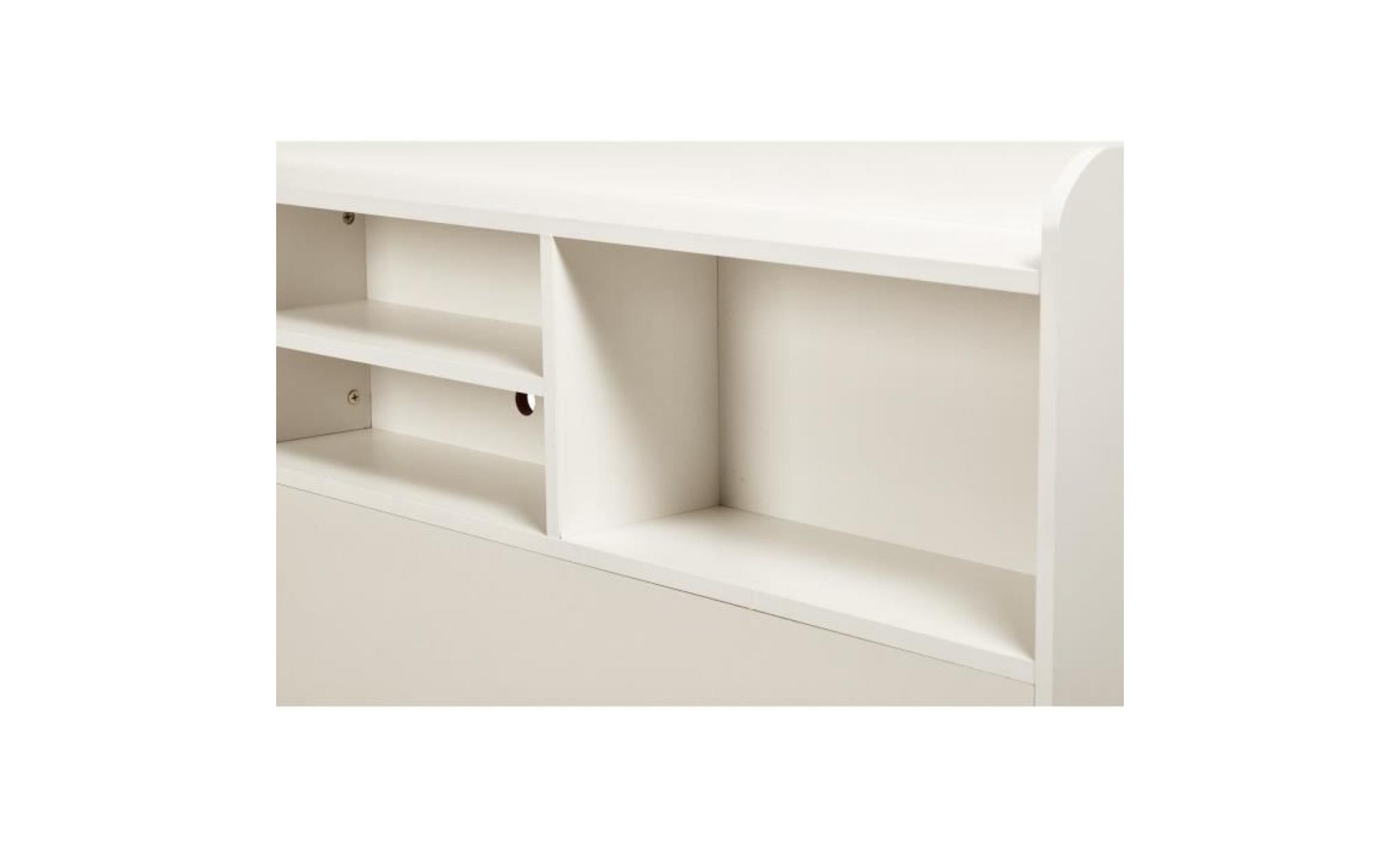 capri tête de lit classique en bois blanc   l 160 cm