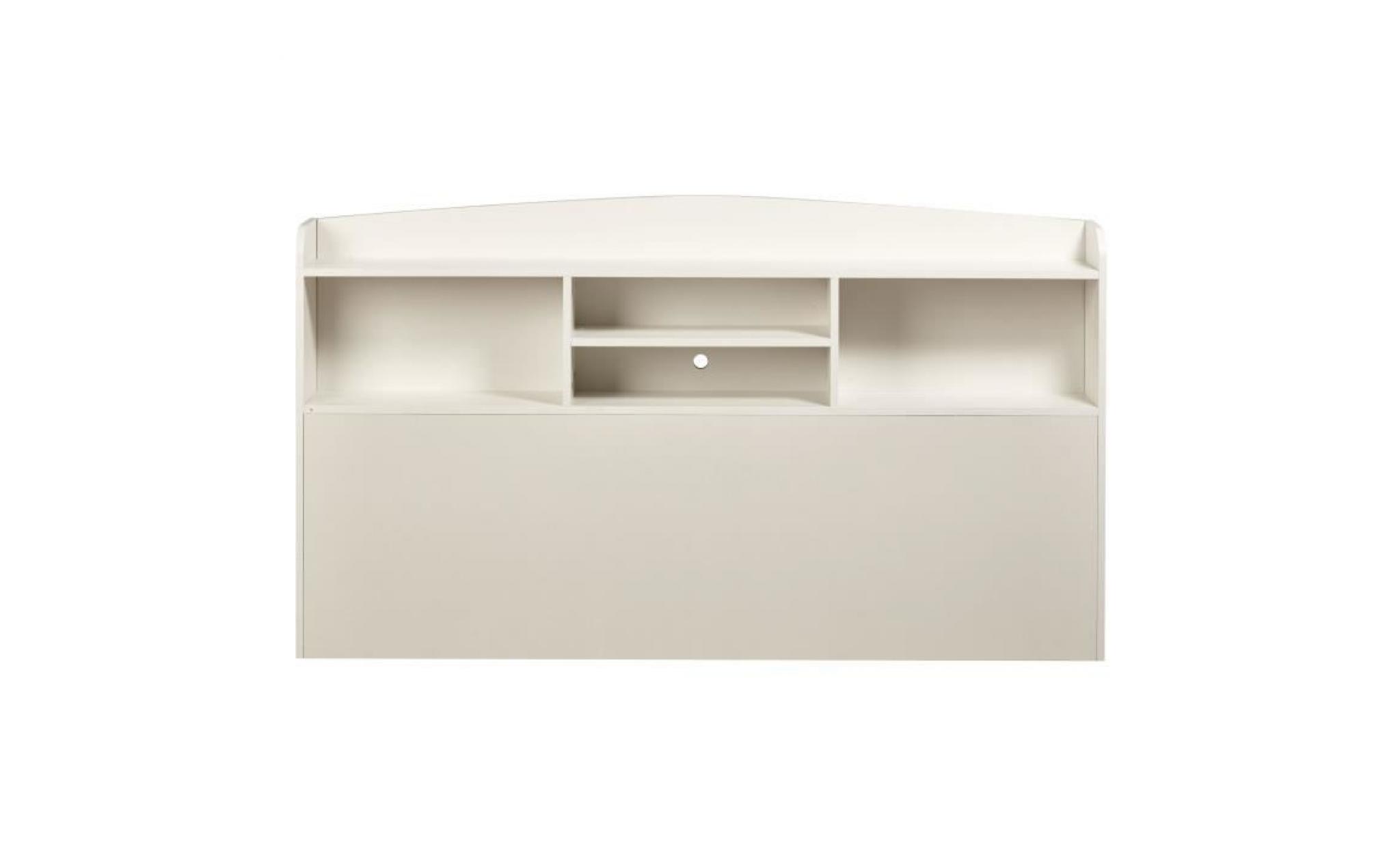 capri tête de lit classique en bois blanc   l 160 cm pas cher