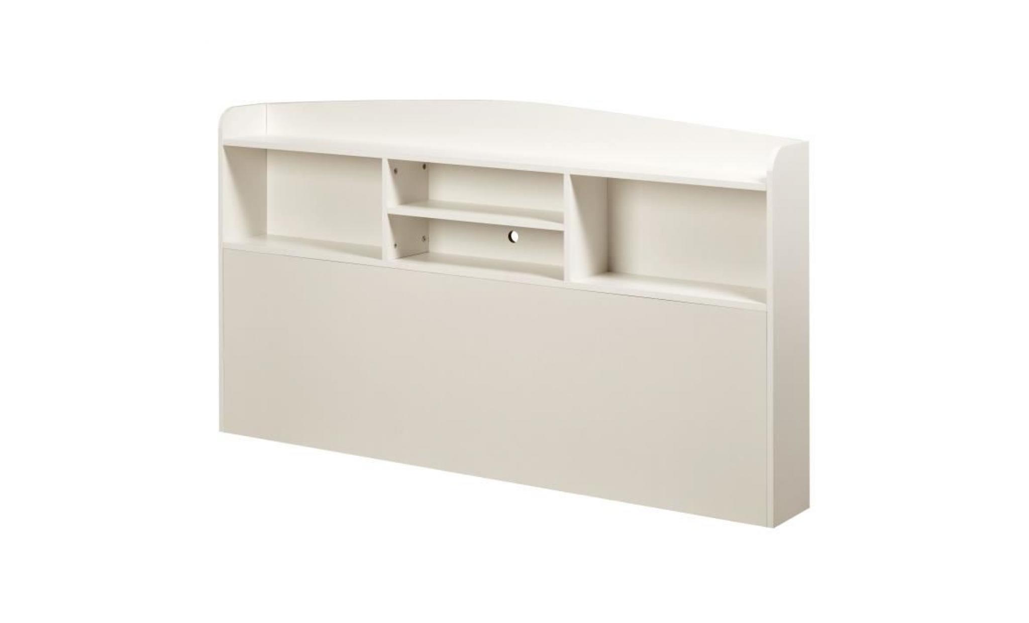 capri tête de lit classique en bois blanc   l 160 cm pas cher