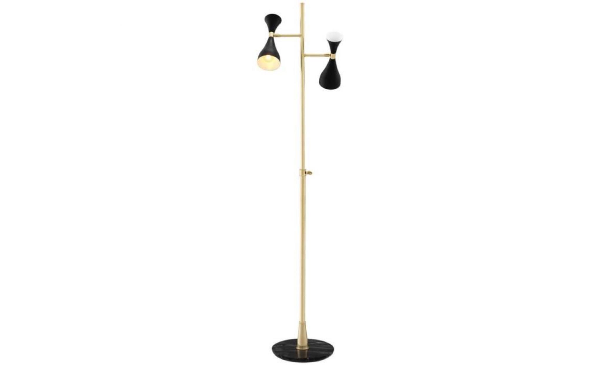 casa padrino lampadaire de luxe laiton / noir Ø 42 x h. 148 165 cm   mobilier d'hôtel pas cher