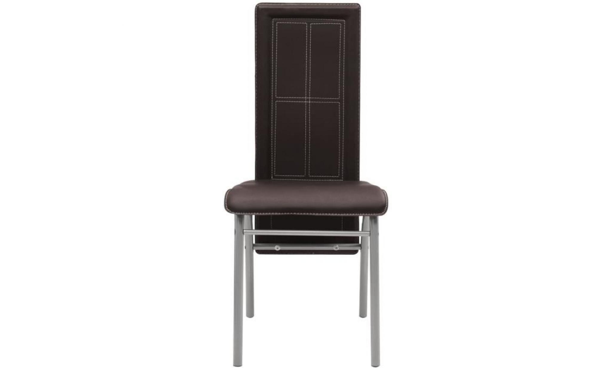 chaise de salle à manger 4 pcs marron pas cher