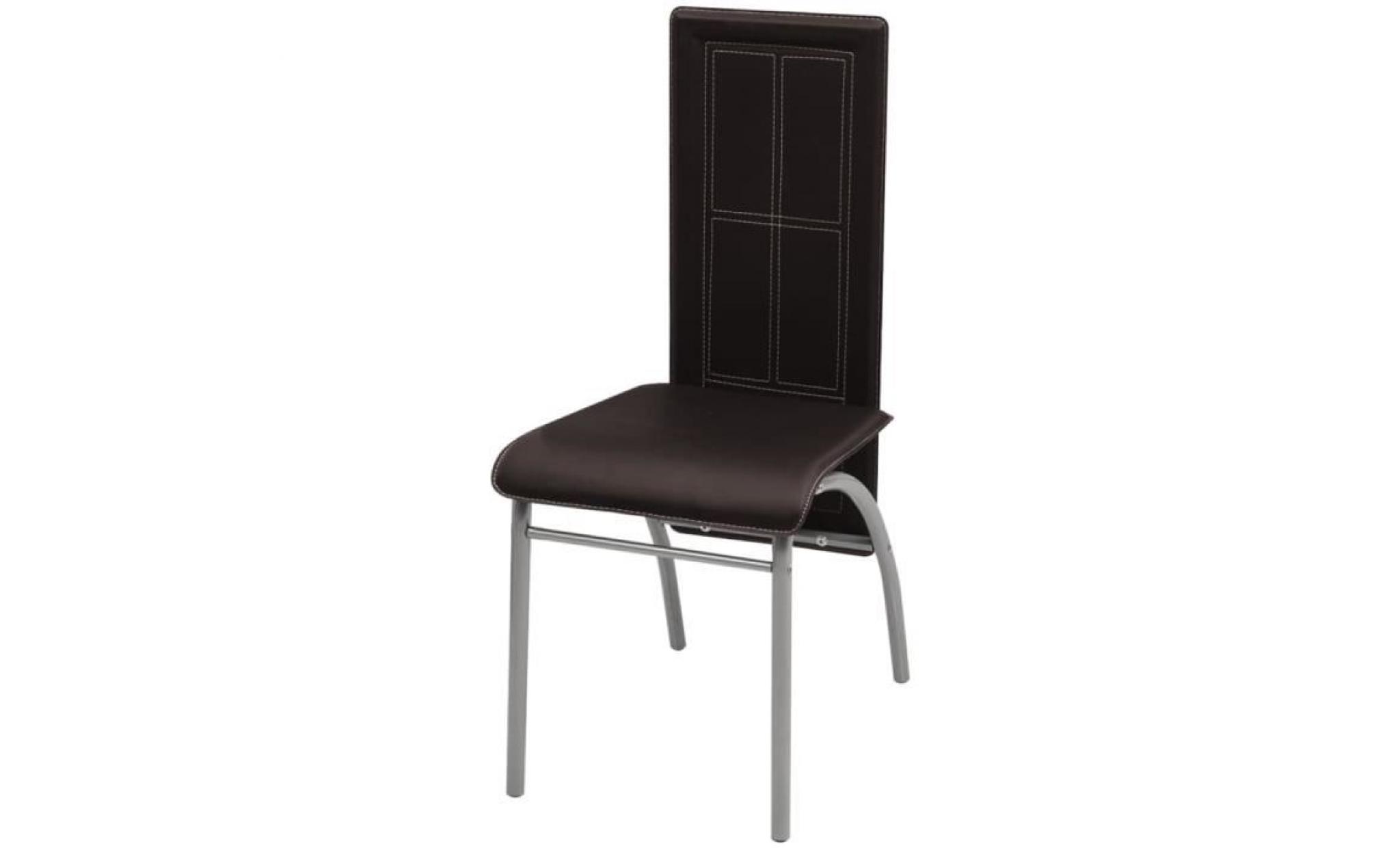 chaise de salle à manger 4 pcs marron pas cher