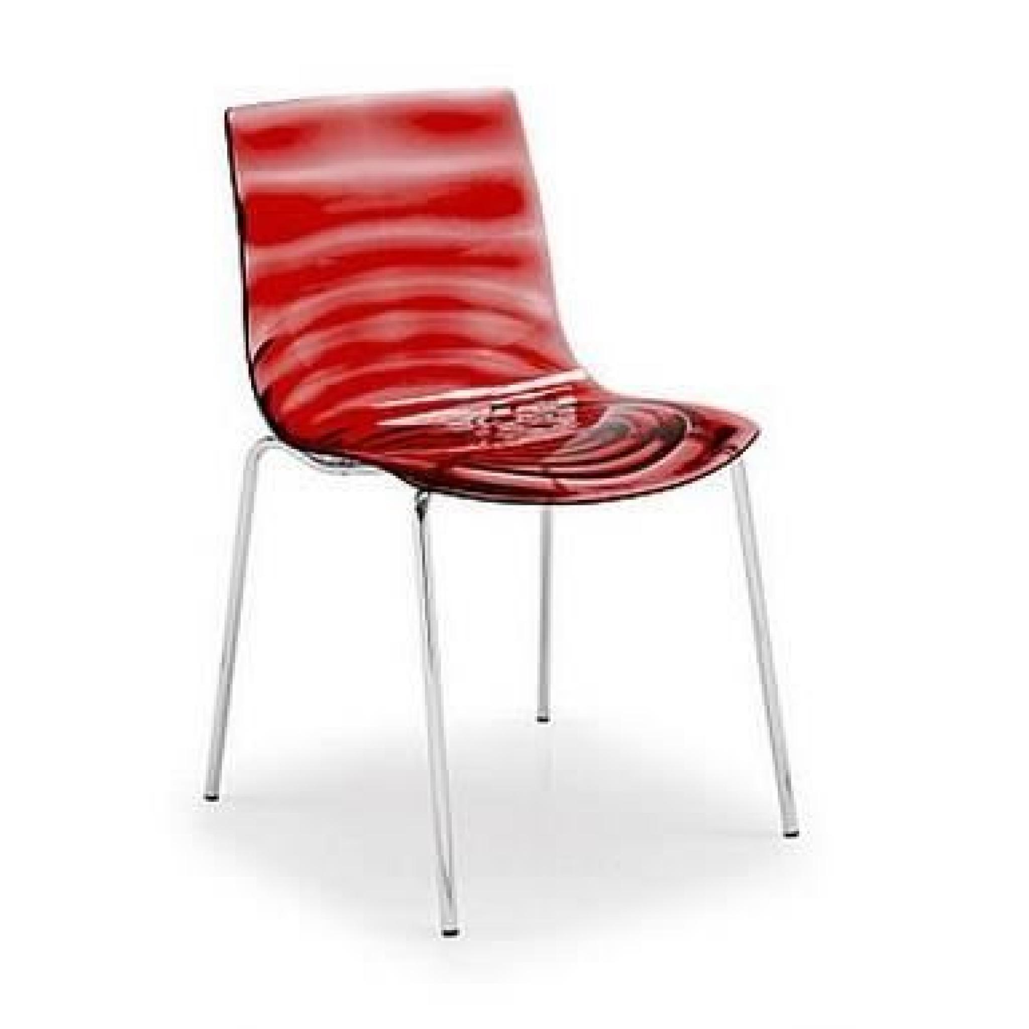 Chaise design l'EAU rouge de CALLIGARIS 