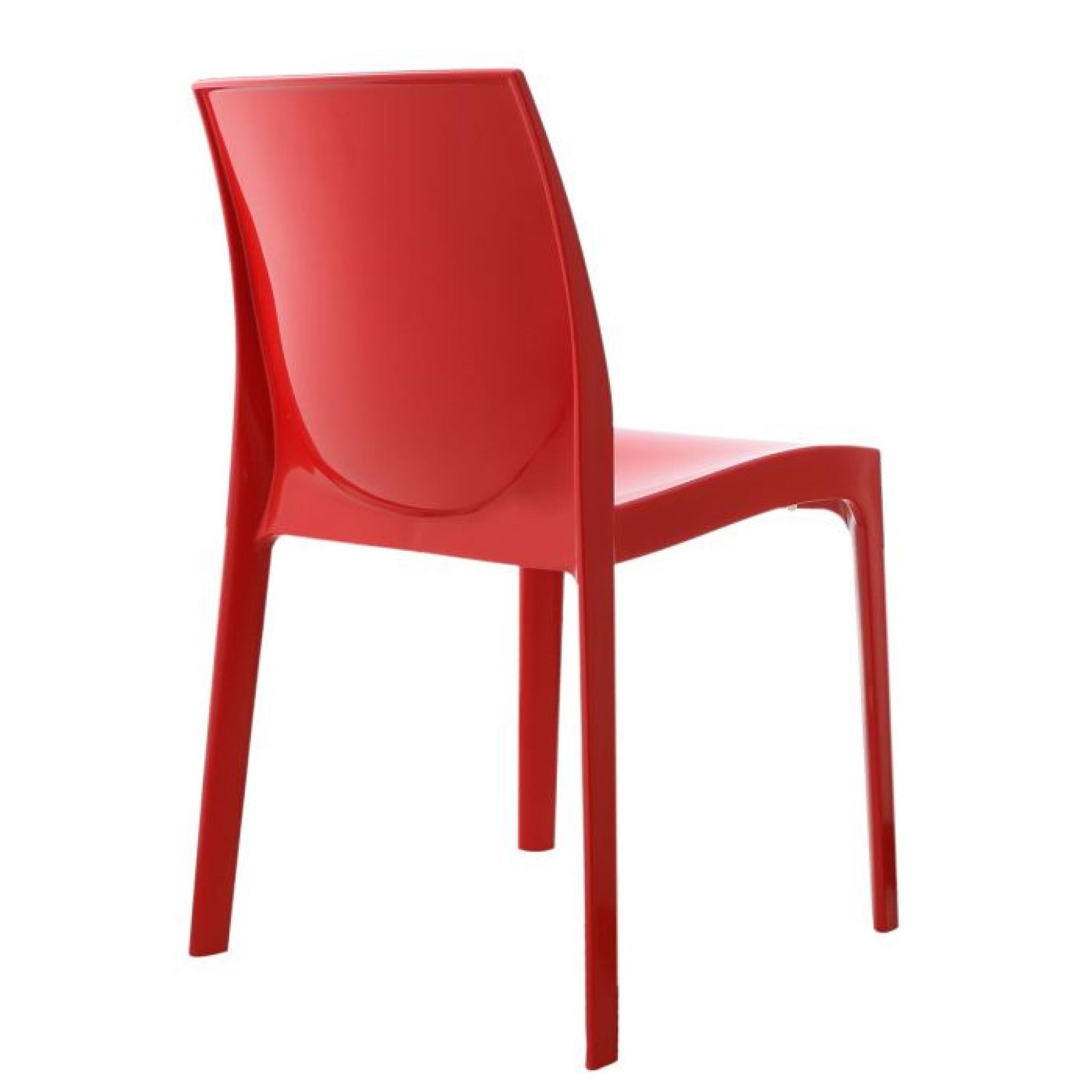 Chaise design rouge laqué Victory  Achat/Vente chaise salle a manger