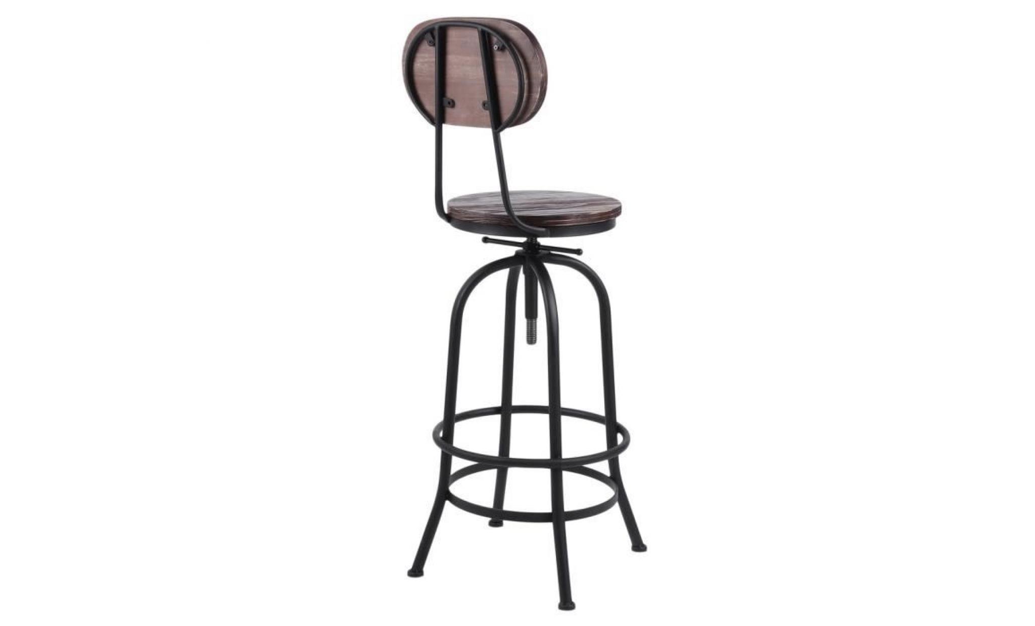 chaise haute tabouret de bar moderne industrielle pas cher