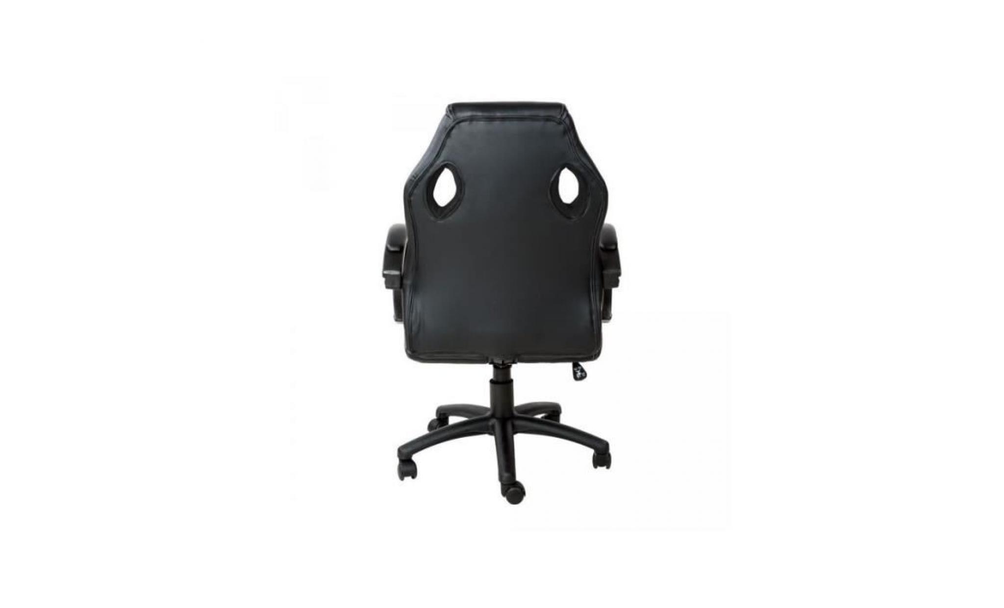 fauteuil de bureau chaise siège sport ergonomique confortable noir 0508010 pas cher