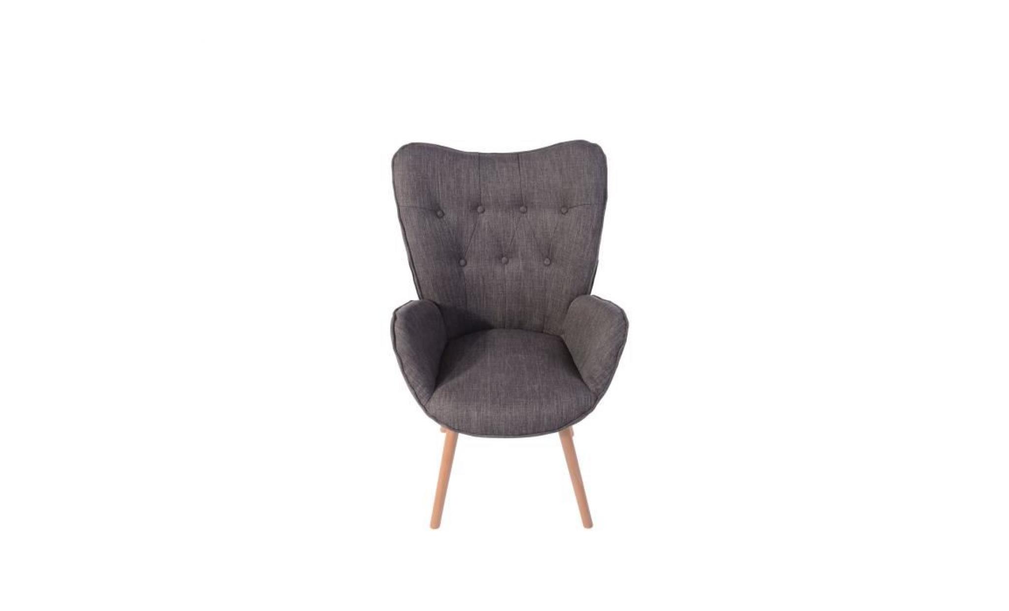 fauteuil   tissu gris   contemporain   l 68 x p 73 cm