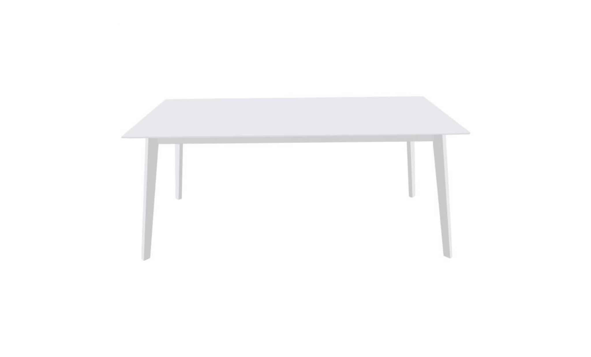 gala table à manger de 6 à 8 personnes style contemporain blanc   l 170 x l 90 cm pas cher