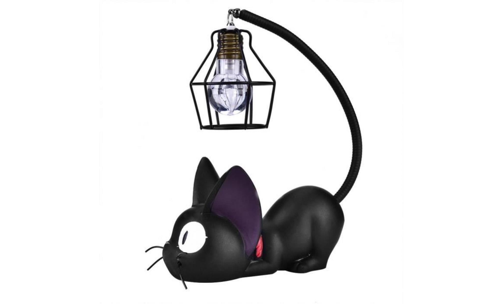 lampe de nuit mignon chat lampe de bureau artisanat (yeux noir)    dq france