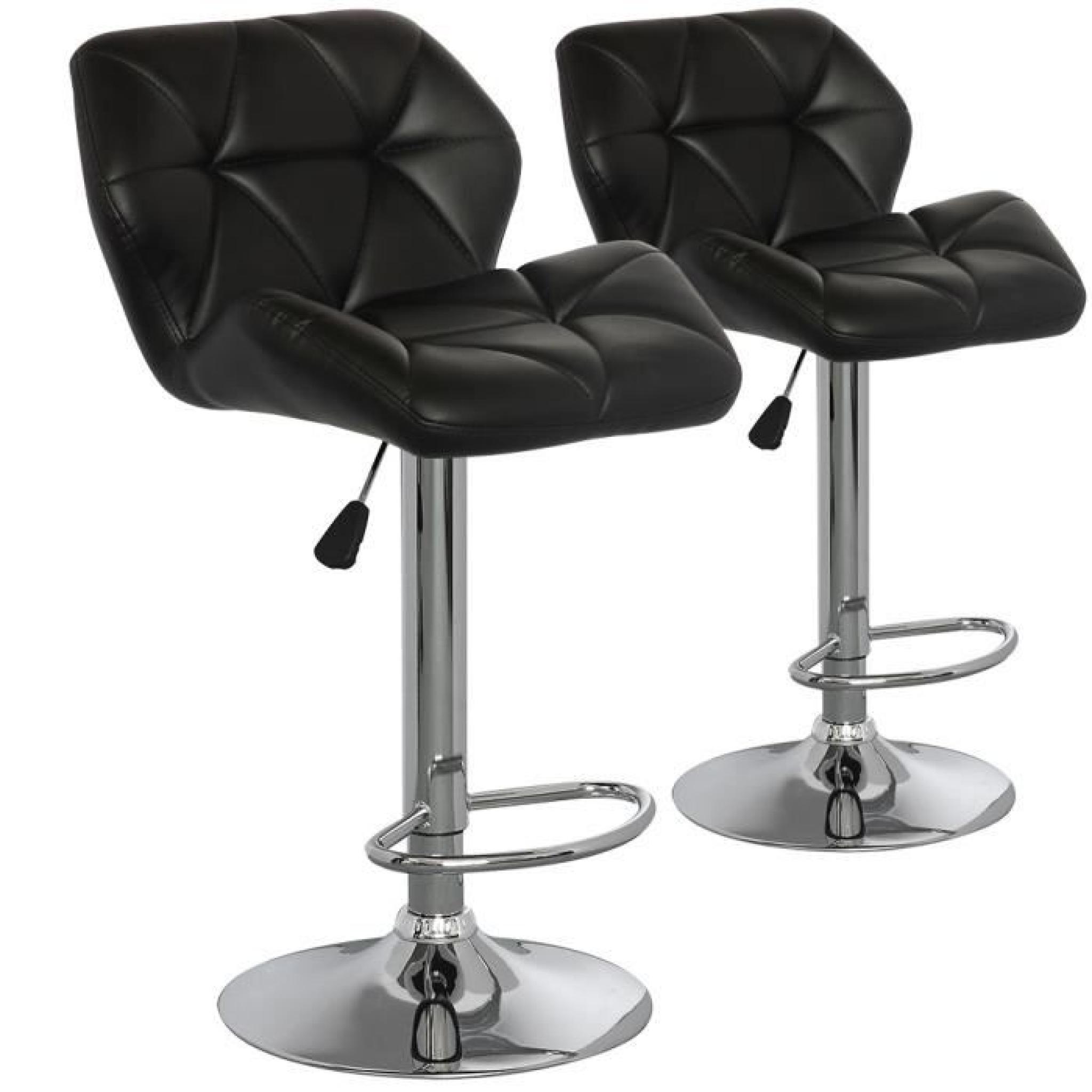 Lot de 2 chaises de bar Lizie Noir