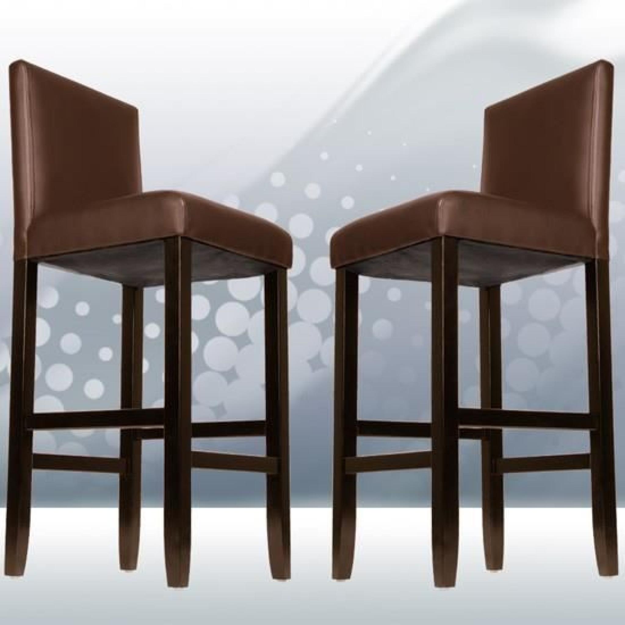 Lot de 8 tabourets de bar (BHK04_4) noir pas cher