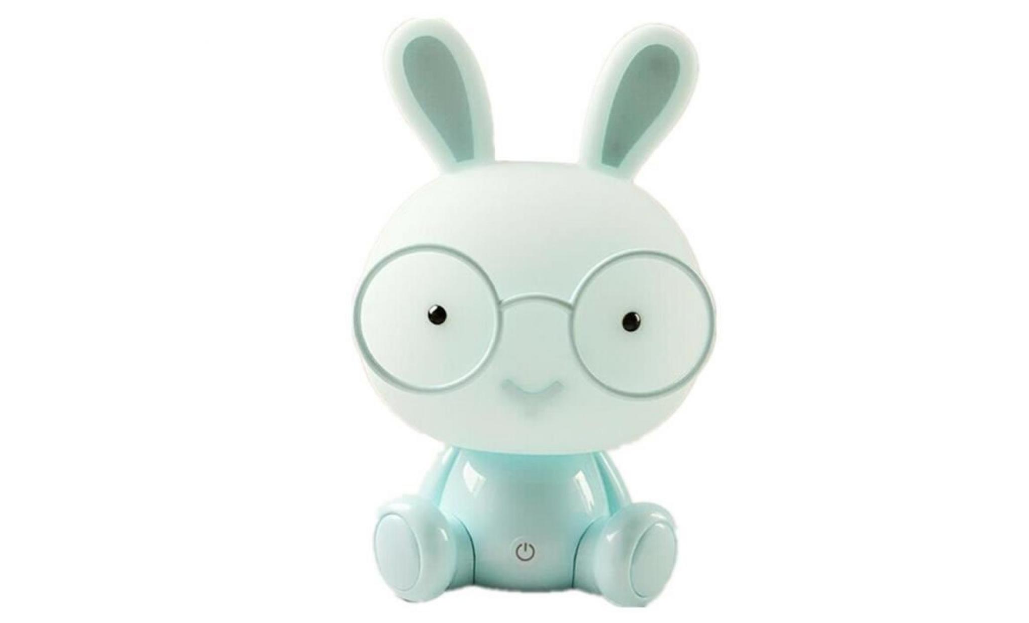 mignon bébé chambre lampe lapin veilleuse led lampe de nuit de noël cadeau de chevet décor enfants lunettes lapins lumières