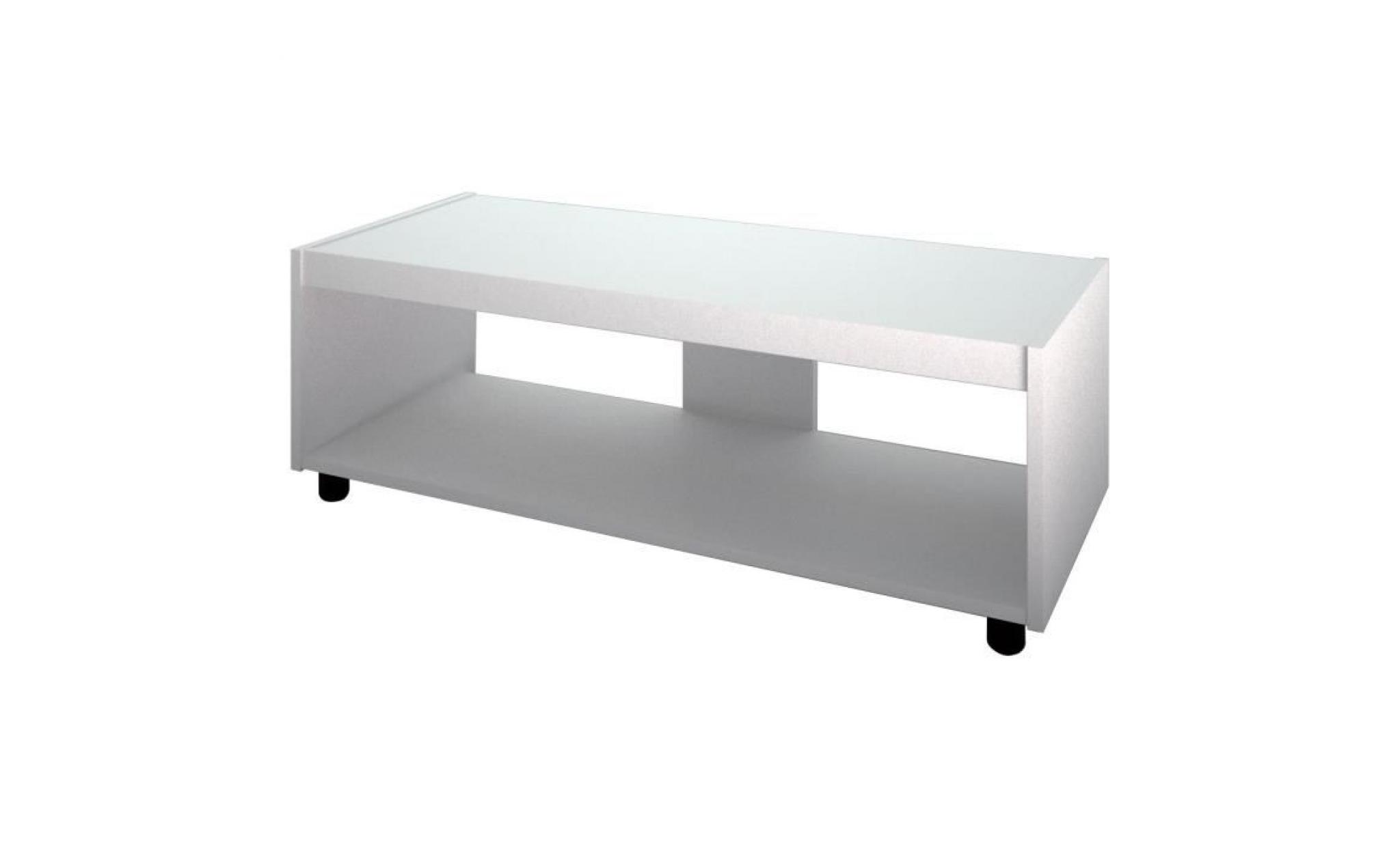 stan 2 meuble tv contemporain blanc satiné   l 100 cm