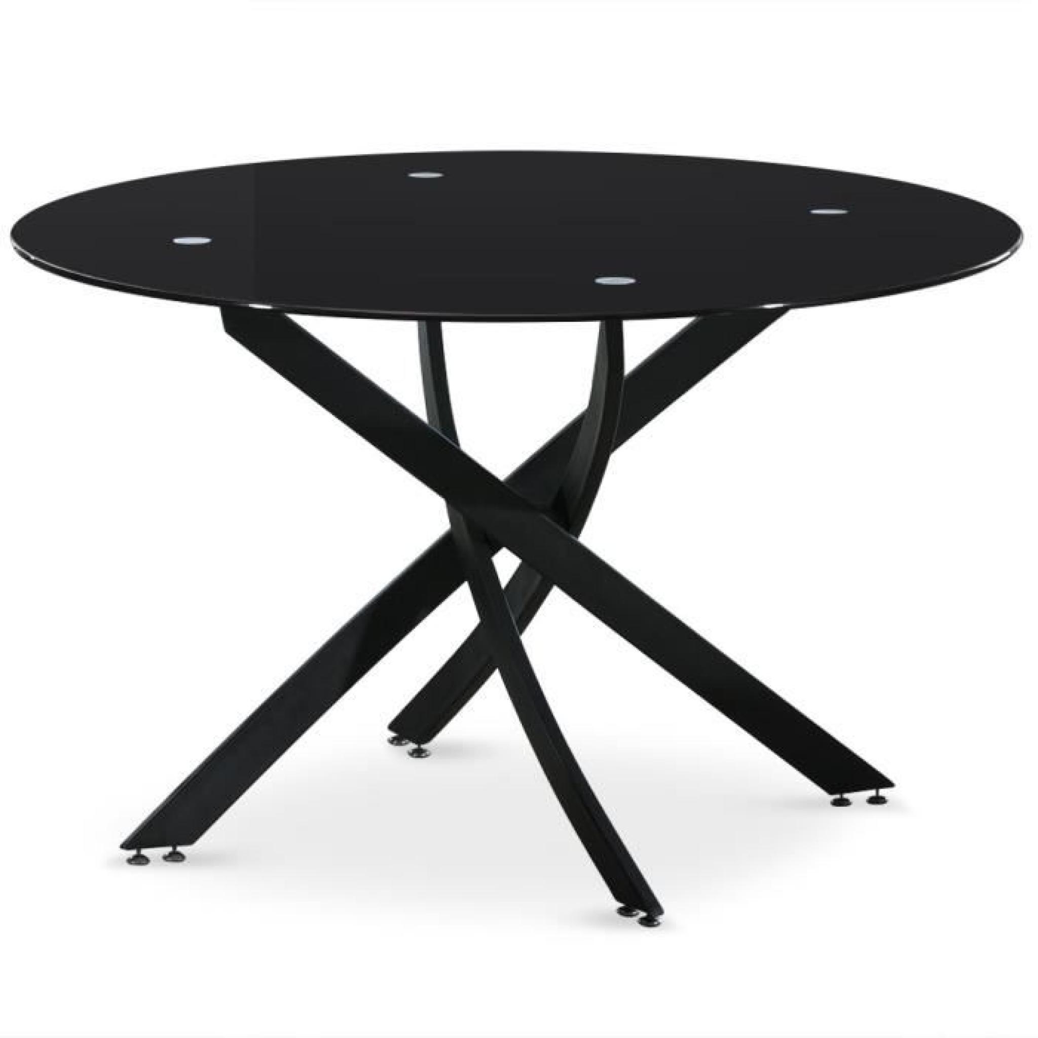 Table Croisade Black Verre Noir