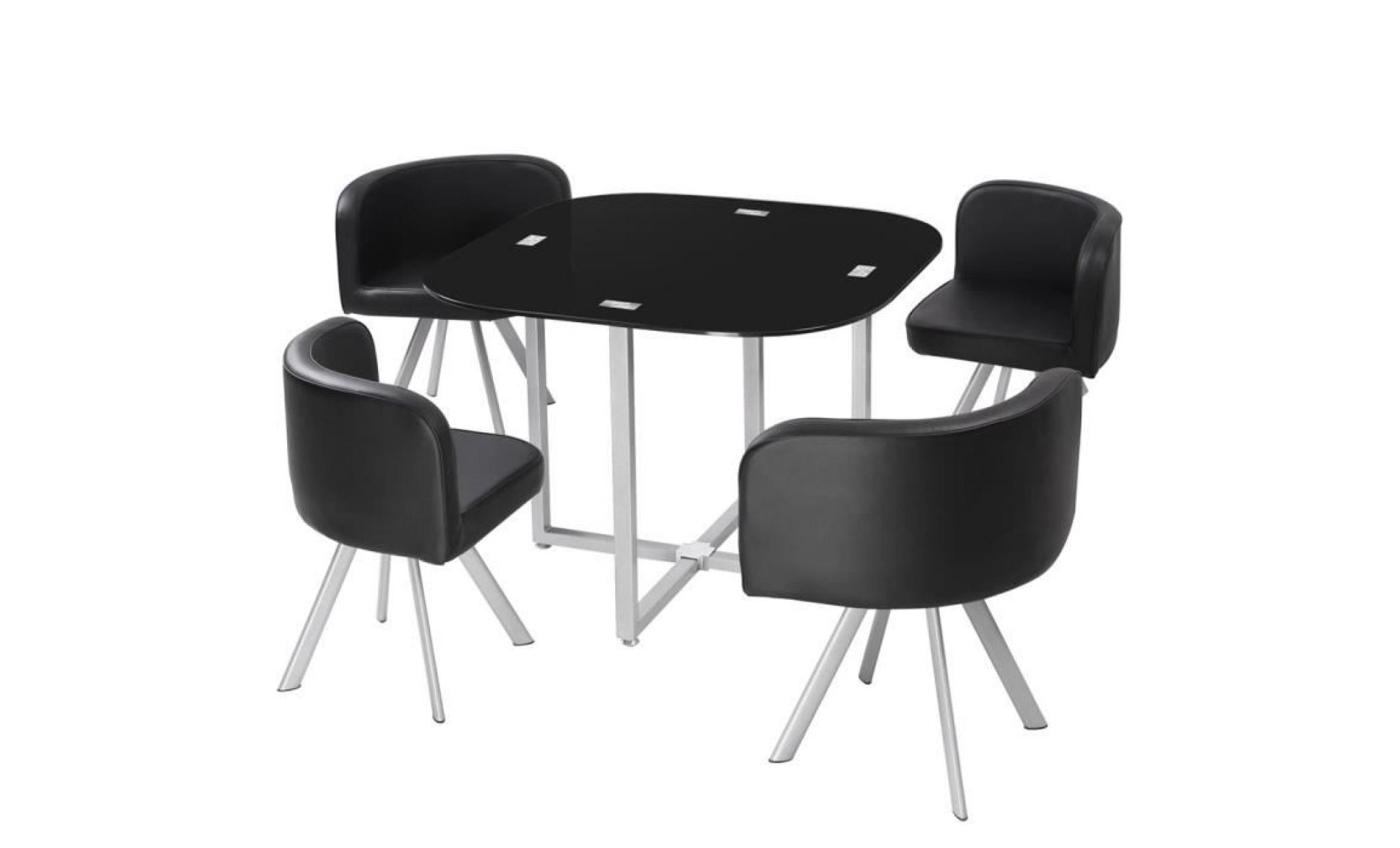 Table et chaises Mosaic 90 Noir