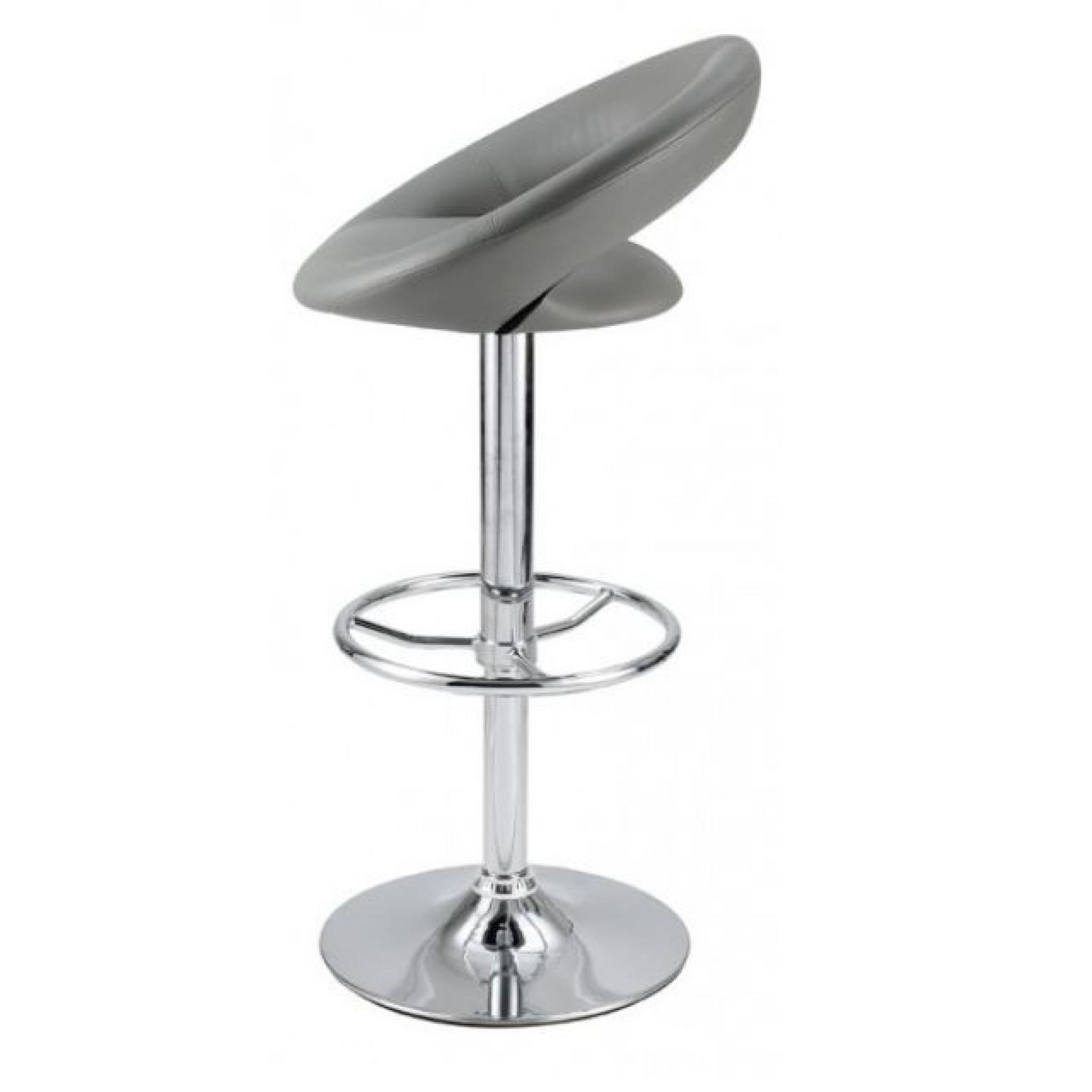 TABOURET DE BAR GRIS X 2 RIO pas cher