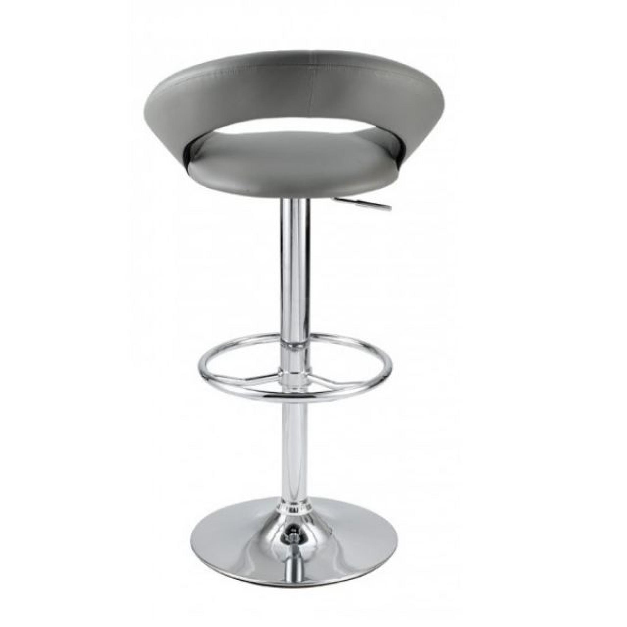 TABOURET DE BAR GRIS X 2 RIO pas cher