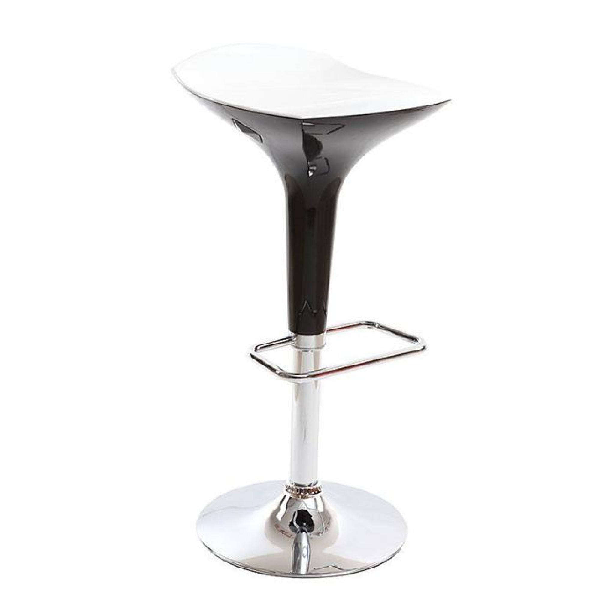 Tabouret de bar design noir et blanc VENUS