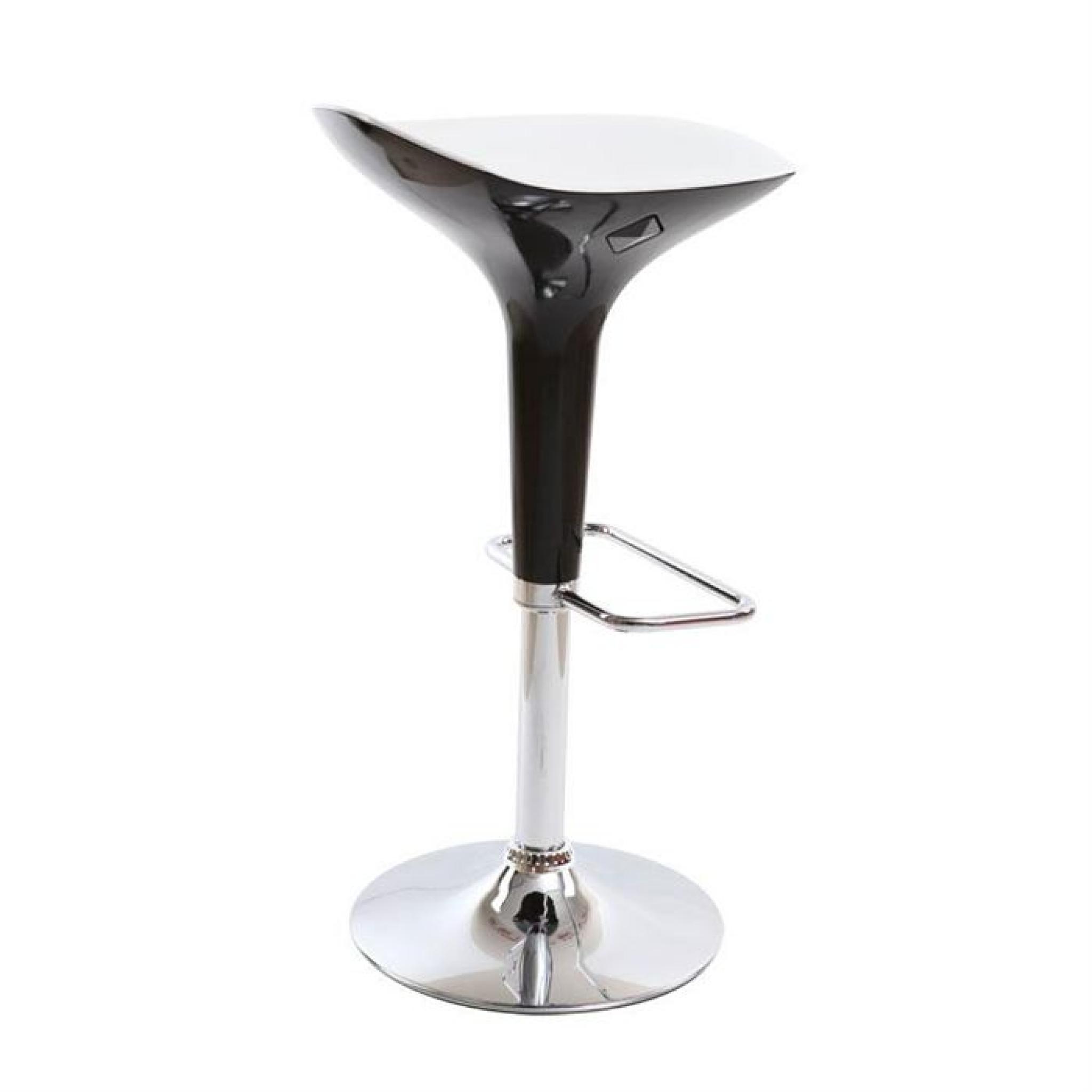 Tabouret de bar design noir et blanc VENUS pas cher