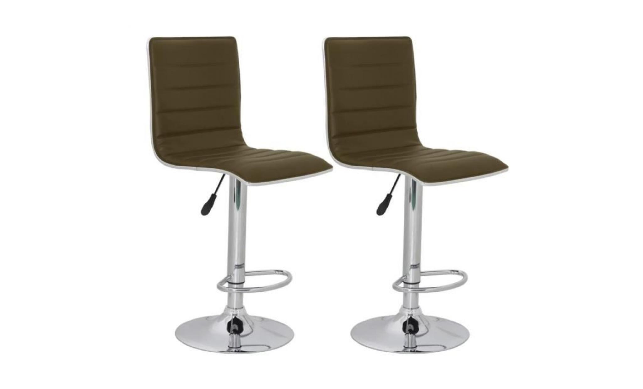 tabourets de bar 2 pcs marron 41x47,5x95 116 cm