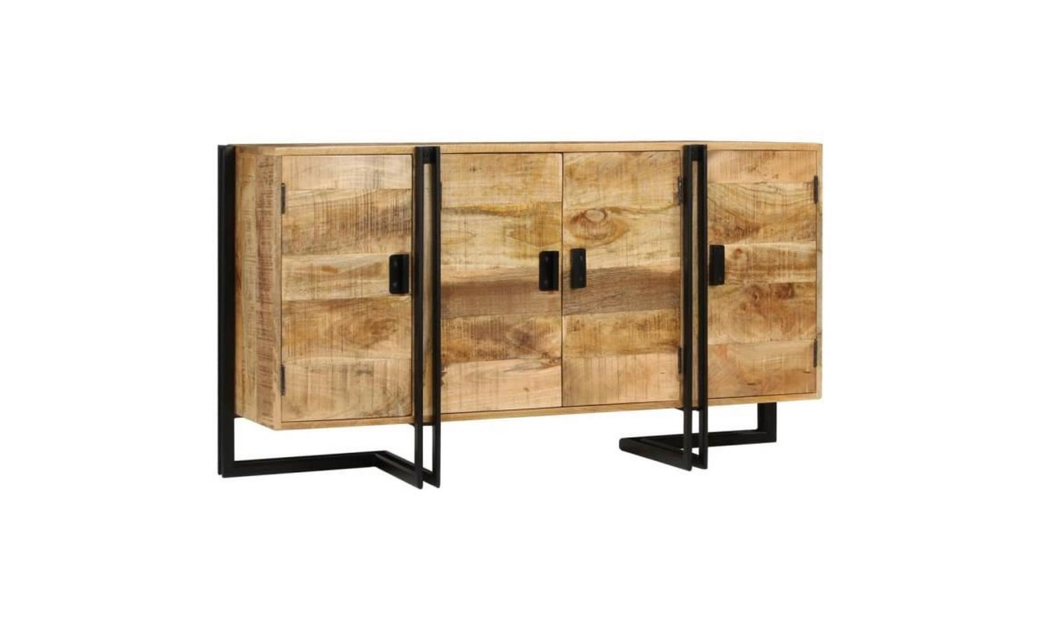 vidaxl buffet bois de manguier massif 150 x 40 x 80 cm